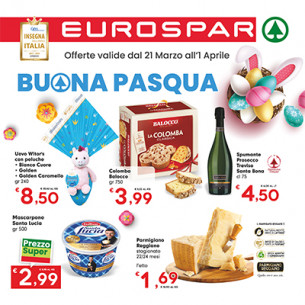 volantino Volantino Eurospar dal  21 marzo al 1 aprile dal 21/03/2024 al 01/04/2024
